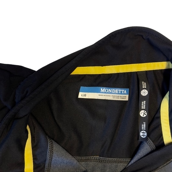 MONDETTA , windbreaker jacket , size large , gray black , 26-24-26 - Picture 2 of 3